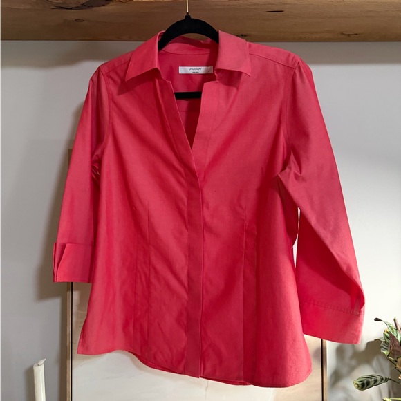 Foxcroft Tops - NWT Foxcroft Coral Button-Down Blouse Women’s Shirt